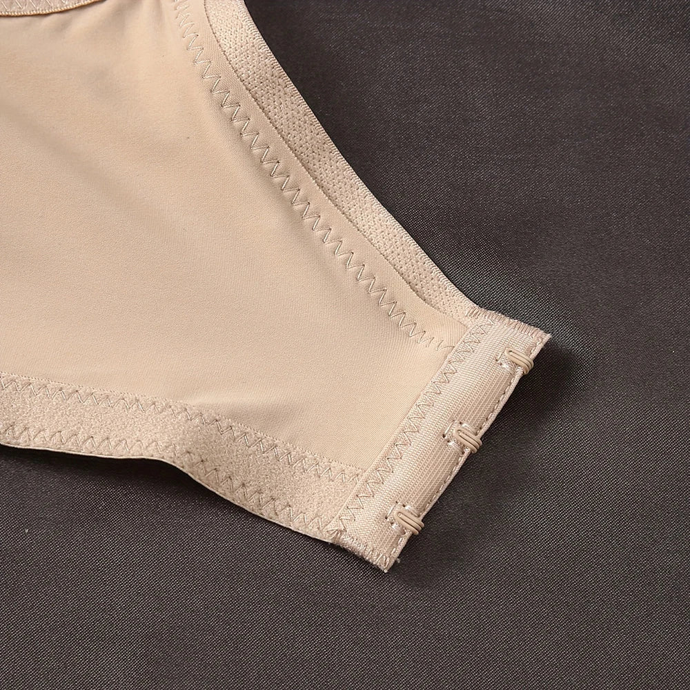 Big Size Women's 3/4 Cup Lingers Sexy Middle Mold Cup Non-Convertible Straps Soft Solid Push up Gathered C D E Cup Lingerie