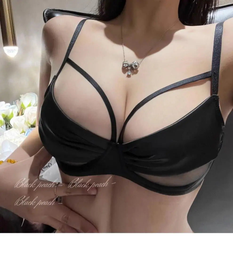 Women Sexy Bra Set Hollow Out Thin Gathering Steel Ring Push Up Lingerie Set Elegant Ladies Underwear Bra and Panty Set