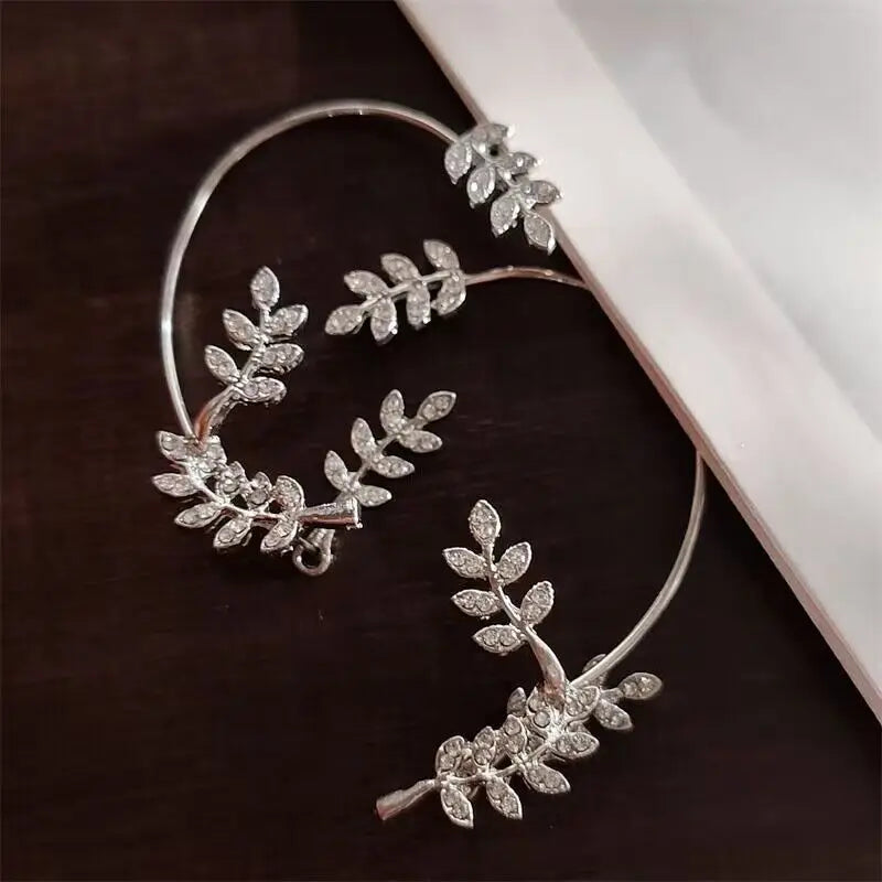 Luxury Star Butterfly Clip Earrings Female Crystal Tassel Ear Clip Earring Sparkling Zircon Ear Cuff Fashion Jewelry accessories