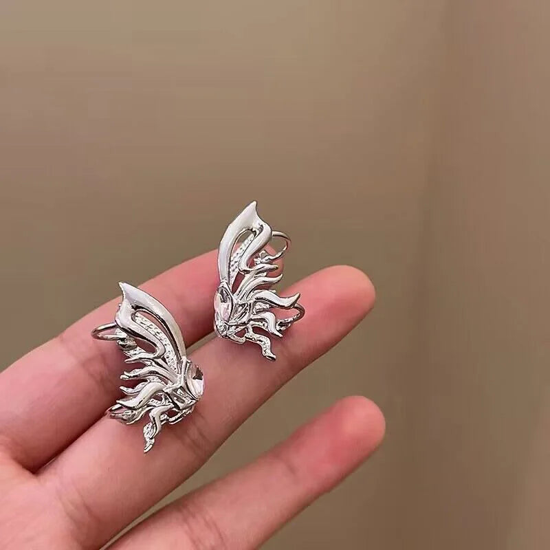 Fashion Zircon Butterfly Ear Clips Sparkling Rhinestone Ear Cuff Clips Earrings Without Piercing For Women Wedding Jewelry Gifts