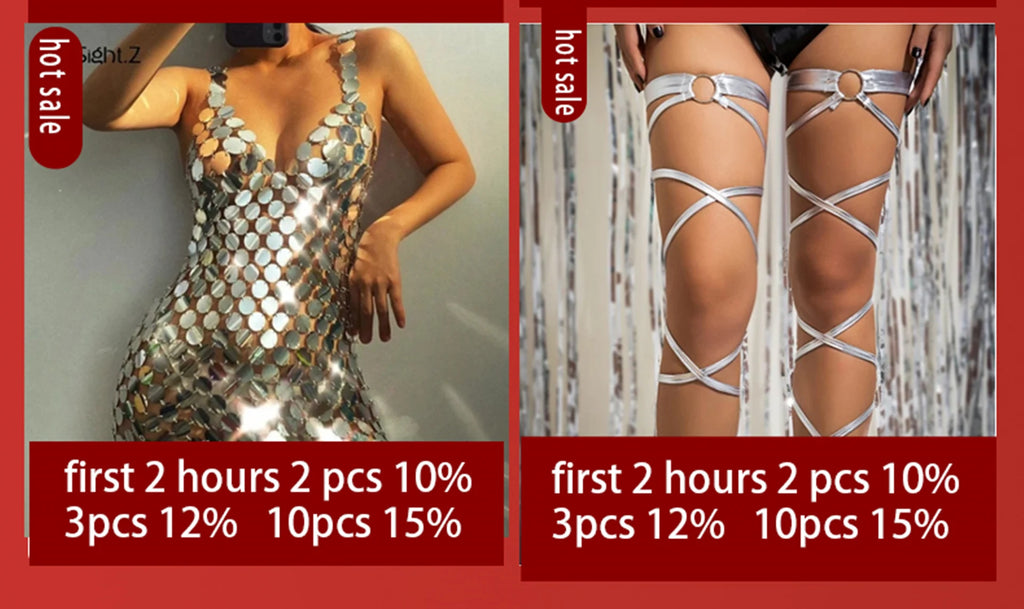 IngeSight.Z Bohemian Crystal Elastic Leg Thigh Chain for Women Sexy Multilayer Tassel Rhinestone Harness Adjustable Body Jewelry