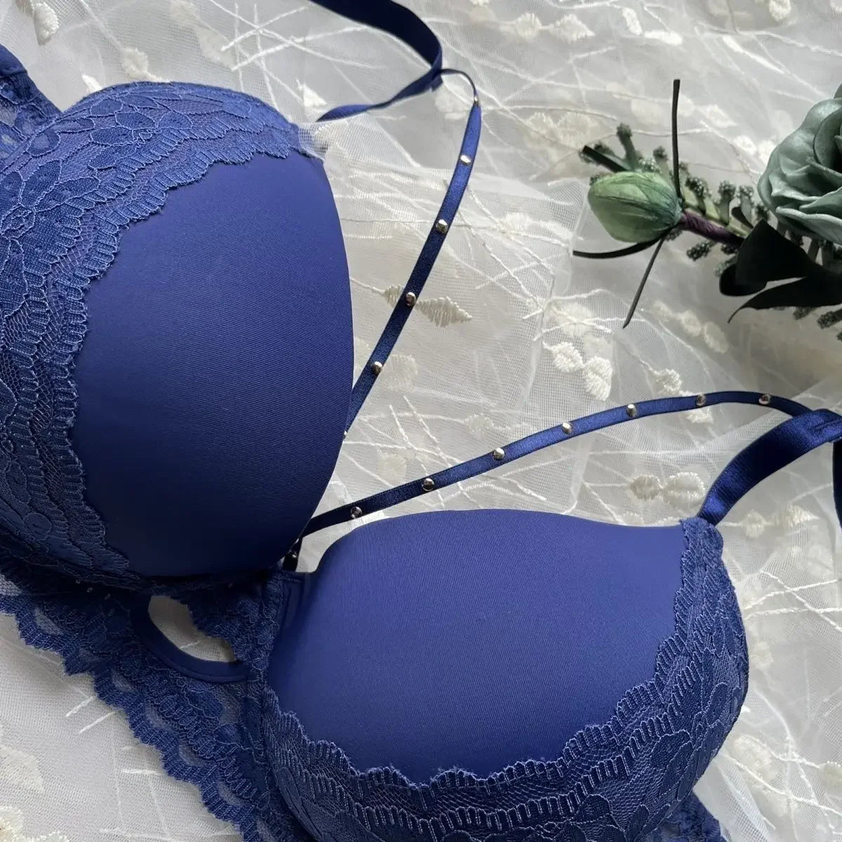 New Smooth Strap Bra Set Sexy Fashion Gathered Push up Shaping Large Size Thin Underwear Comfortable Breathable Underpants