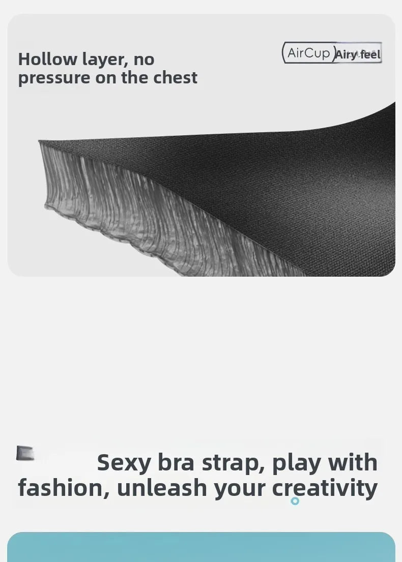 Plus Size Bra Women's Adjustable Thin Soft Steel Ring Push up Gathered Underwear Nylon Fabric 3/4 Cup Back Four Row Buckle