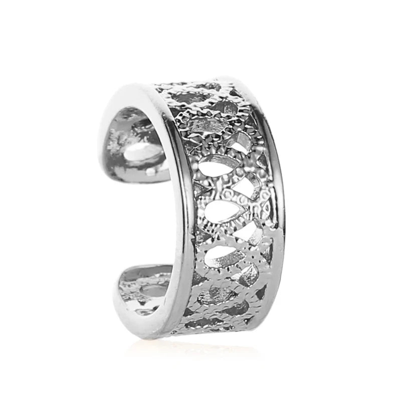 Modyle 2024 New Fashion Elegant Vintage Punk Gothic Crystal Rhinestone Ear Cuff Wrap Stud Clip Earrings