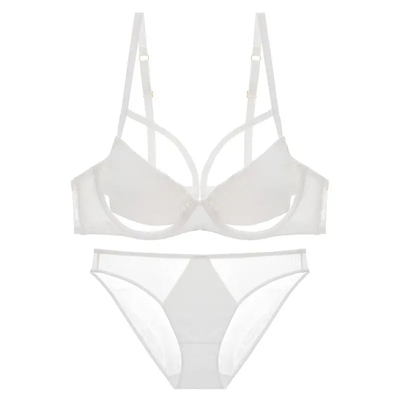 Red Underwear Female Bride Wedding Big Breasts Make Small Sexy Ultra-thin Anti-sagging Breast-retracting Breathable Bra