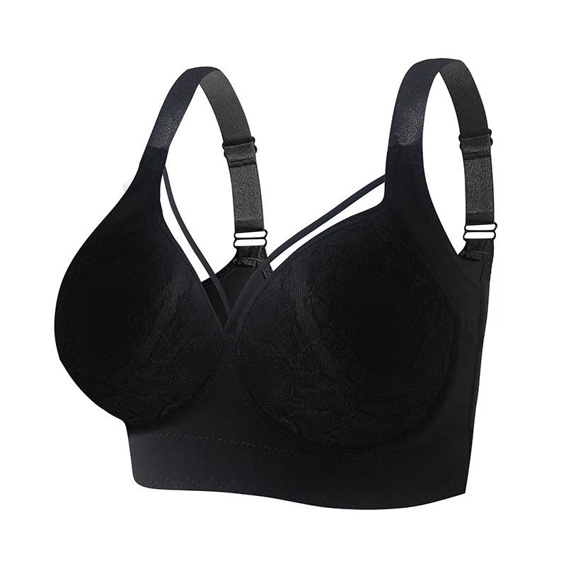 FallSweet Plus Size Lace Push Up Bra for Women Full Back Coverage Seamless Underwire Bralette Deep Cup Female Lingerie Underwear