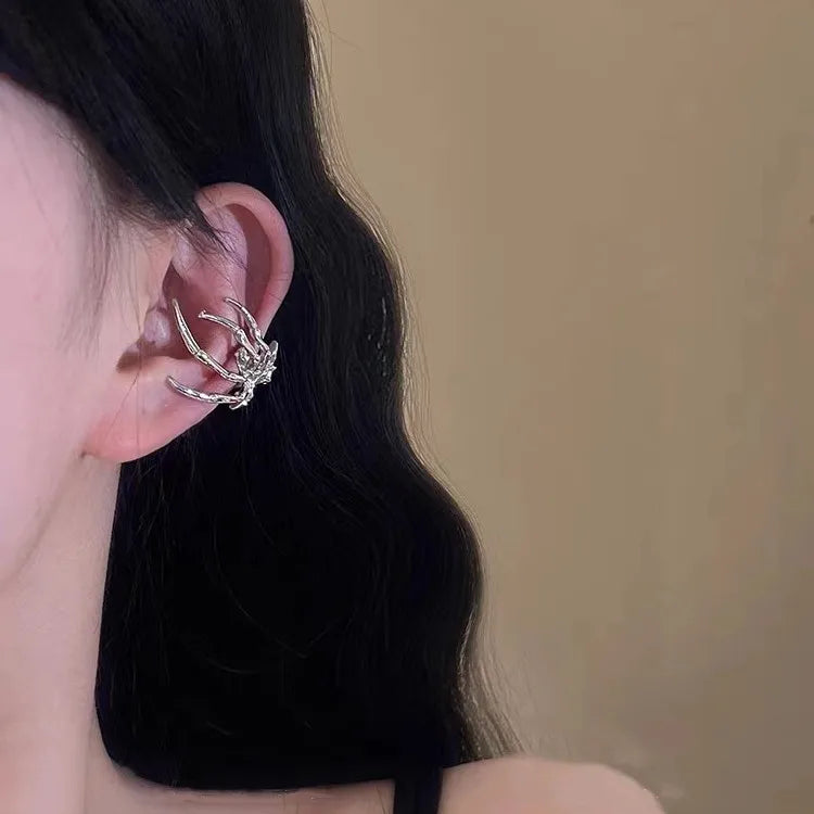 Fashion Zircon Butterfly Ear Clips Sparkling Rhinestone Ear Cuff Clips Earrings Without Piercing For Women Wedding Jewelry Gifts