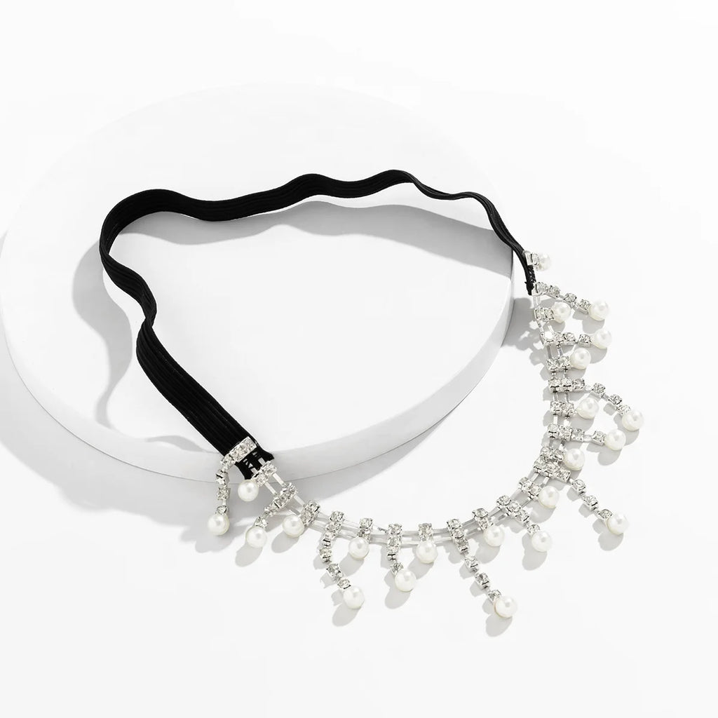 IngeSight.Z Bohemian Crystal Elastic Leg Thigh Chain for Women Sexy Multilayer Tassel Rhinestone Harness Adjustable Body Jewelry