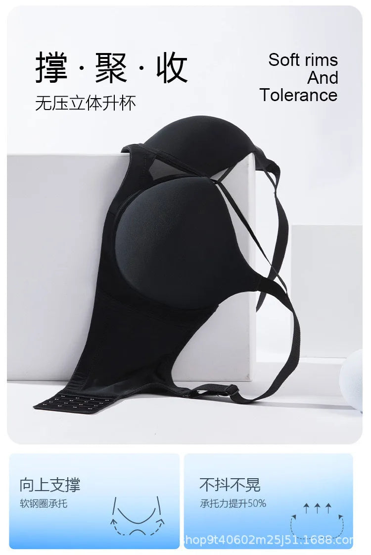 MeooLiisy Large Size D E Cup Seamless Underwear Women's Minimizer Thin Push Up Plunge Bras Lingerie Sexy de Femmes