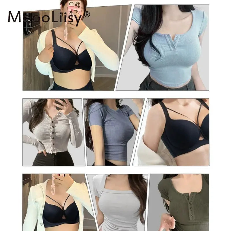 MeooLiisy Large Size D E Cup Seamless Underwear Women's Minimizer Thin Push Up Plunge Bras Lingerie Sexy de Femmes