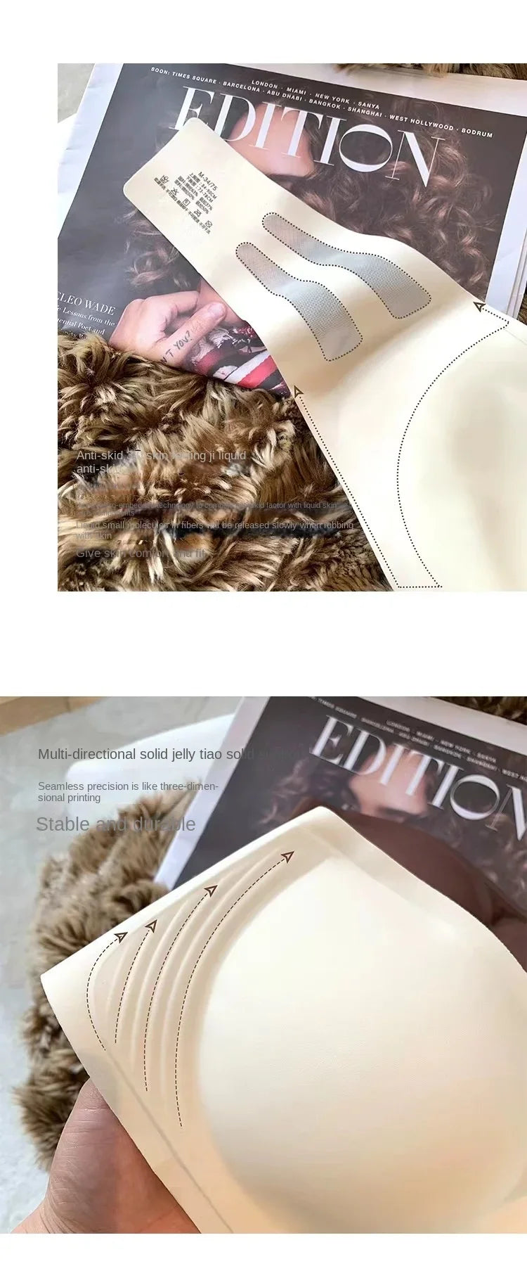 Women Sexy Strapless Anti-slip Bra Solid Invisible Push Up Bras Wireless Seamless Underwear Without Straps Bralette Lingerie