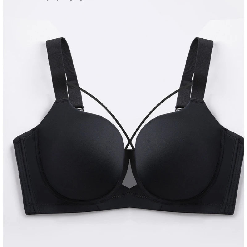 MeooLiisy Large Size D E Cup Seamless Underwear Women's Minimizer Thin Push Up Plunge Bras Lingerie Sexy de Femmes