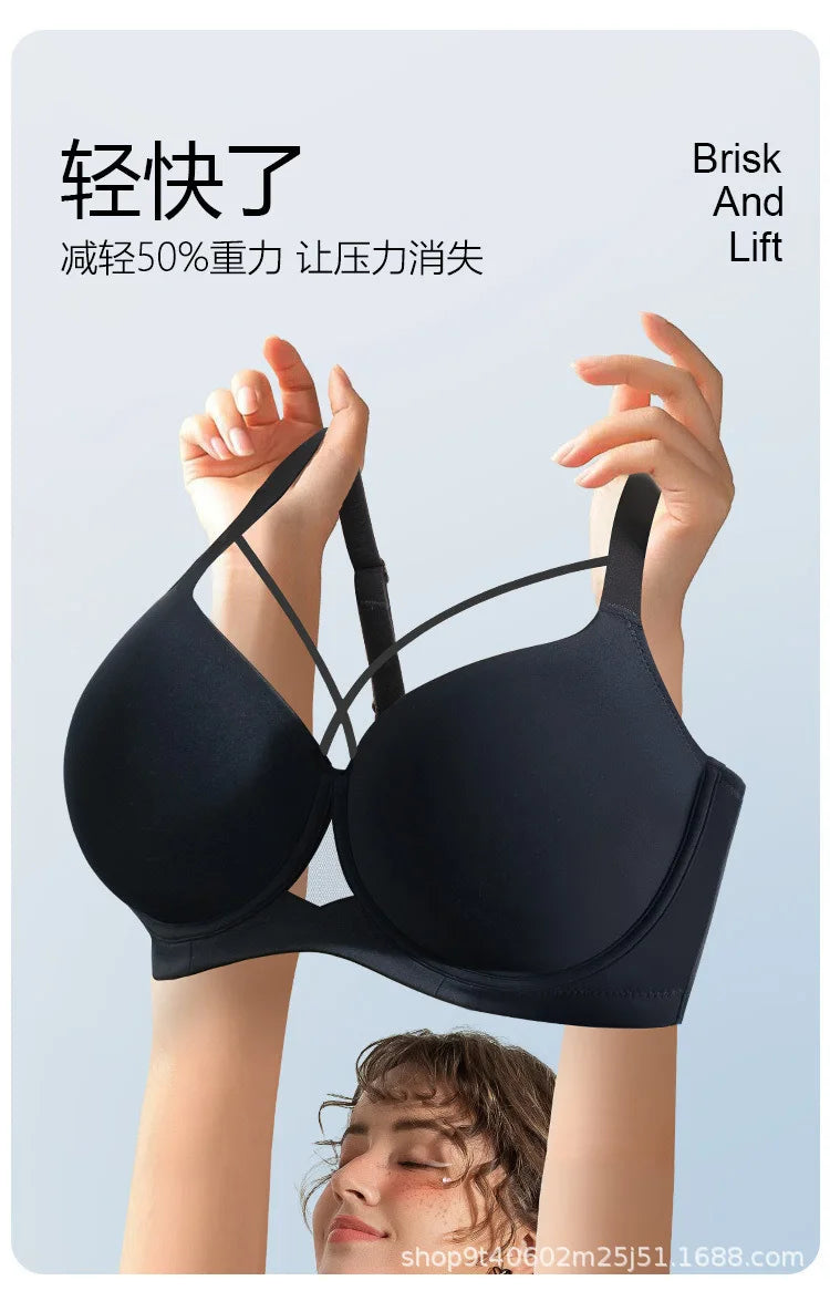 MeooLiisy Large Size D E Cup Seamless Underwear Women's Minimizer Thin Push Up Plunge Bras Lingerie Sexy de Femmes