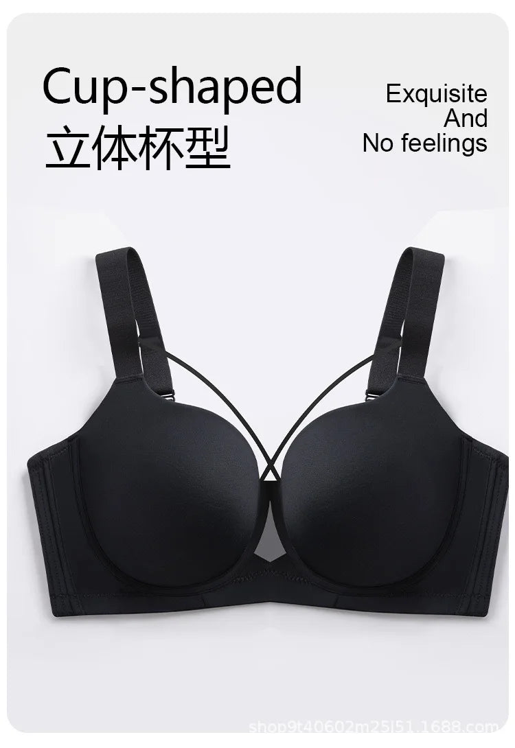 MeooLiisy Large Size D E Cup Seamless Underwear Women's Minimizer Thin Push Up Plunge Bras Lingerie Sexy de Femmes