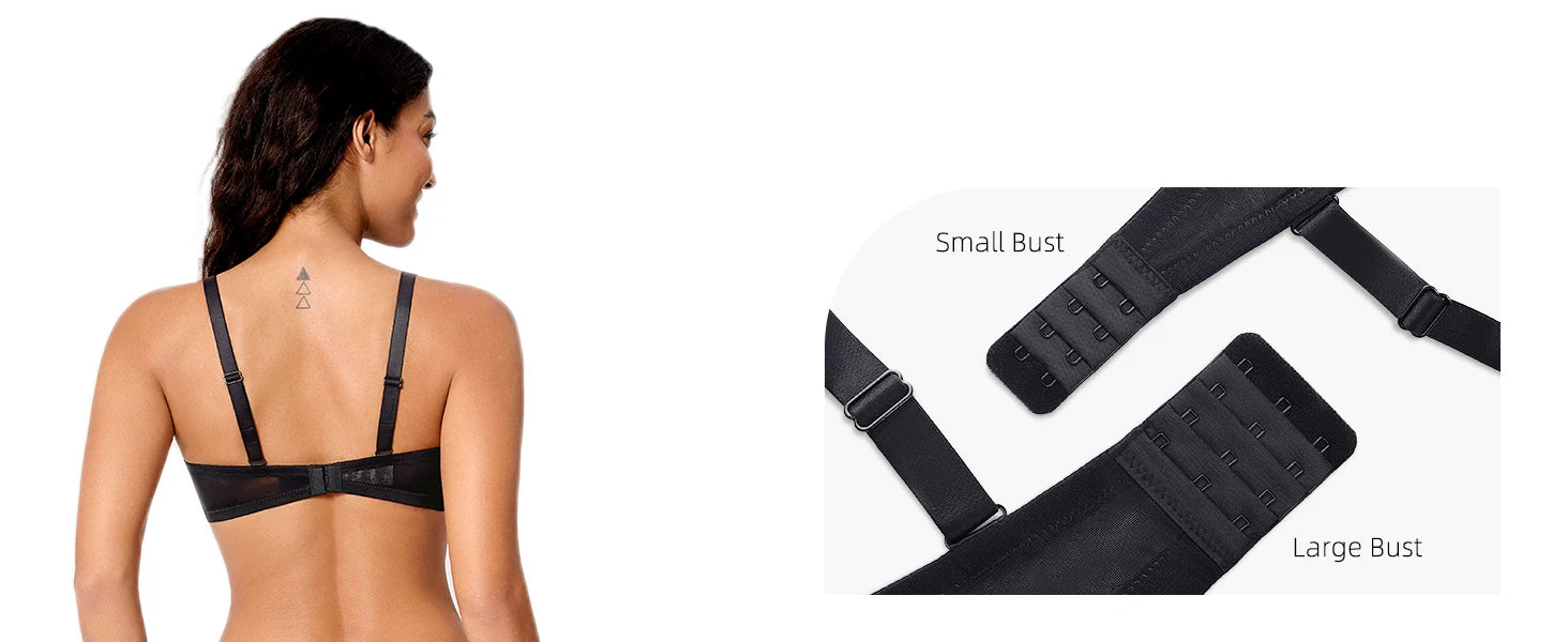 New Women Lace Bras Ultra Thin Mesh Hollow Out See Through Elastic Sexy Bra Adjusted Underwire Plus Size A B C D E F G H Cups