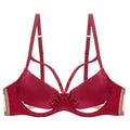 Red Underwear Female Bride Wedding Big Breasts Make Small Sexy Ultra-thin Anti-sagging Breast-retracting Breathable Bra