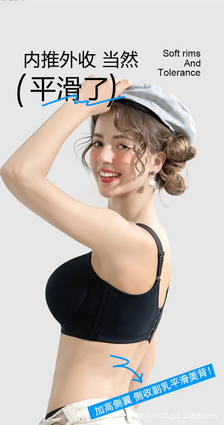 MeooLiisy Large Size D E Cup Seamless Underwear Women's Minimizer Thin Push Up Plunge Bras Lingerie Sexy de Femmes