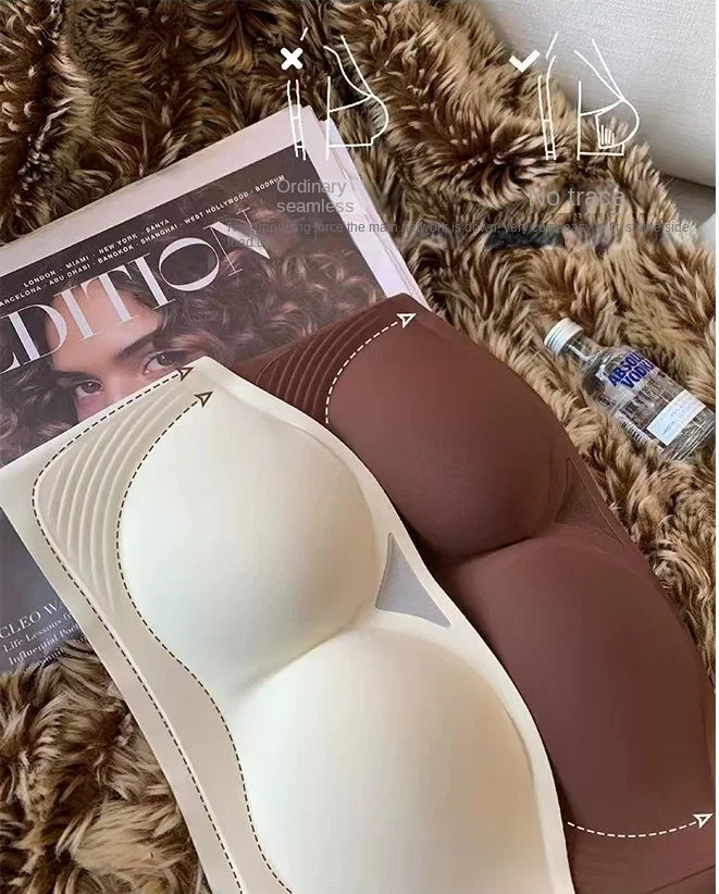 Women Sexy Strapless Anti-slip Bra Solid Invisible Push Up Bras Wireless Seamless Underwear Without Straps Bralette Lingerie