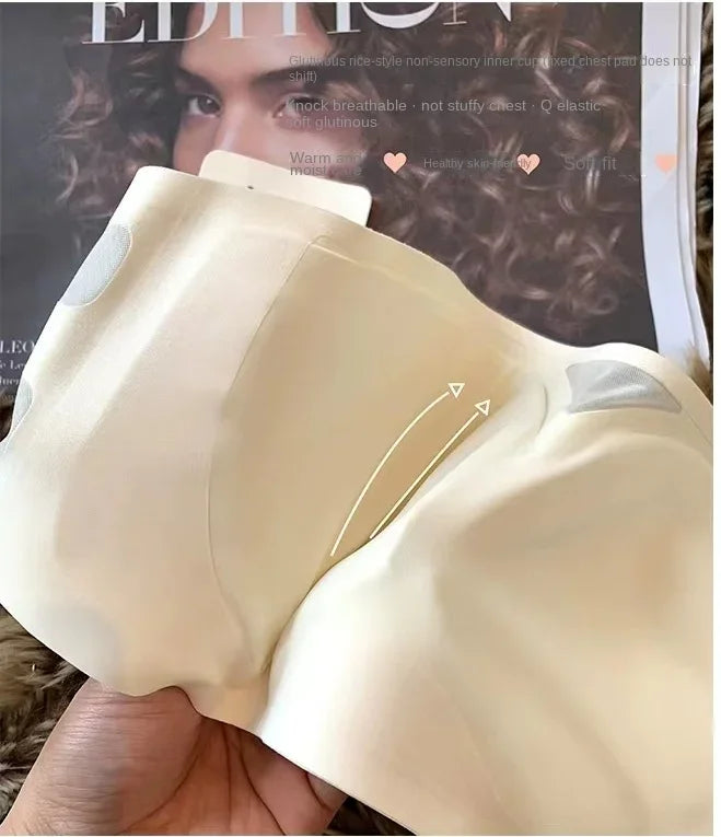 Women Sexy Strapless Anti-slip Bra Solid Invisible Push Up Bras Wireless Seamless Underwear Without Straps Bralette Lingerie
