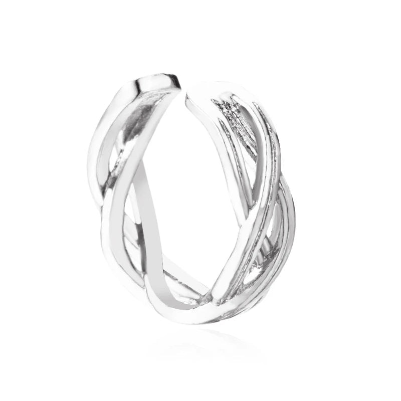 Modyle 2024 New Fashion Elegant Vintage Punk Gothic Crystal Rhinestone Ear Cuff Wrap Stud Clip Earrings