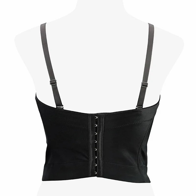 Fashion y2k Tank Top Women Shaper Blusa Stage Push Up Bra Ladies Crop Tops Sexy Halter Shirt Woman Clothes Bralette Corset Camis