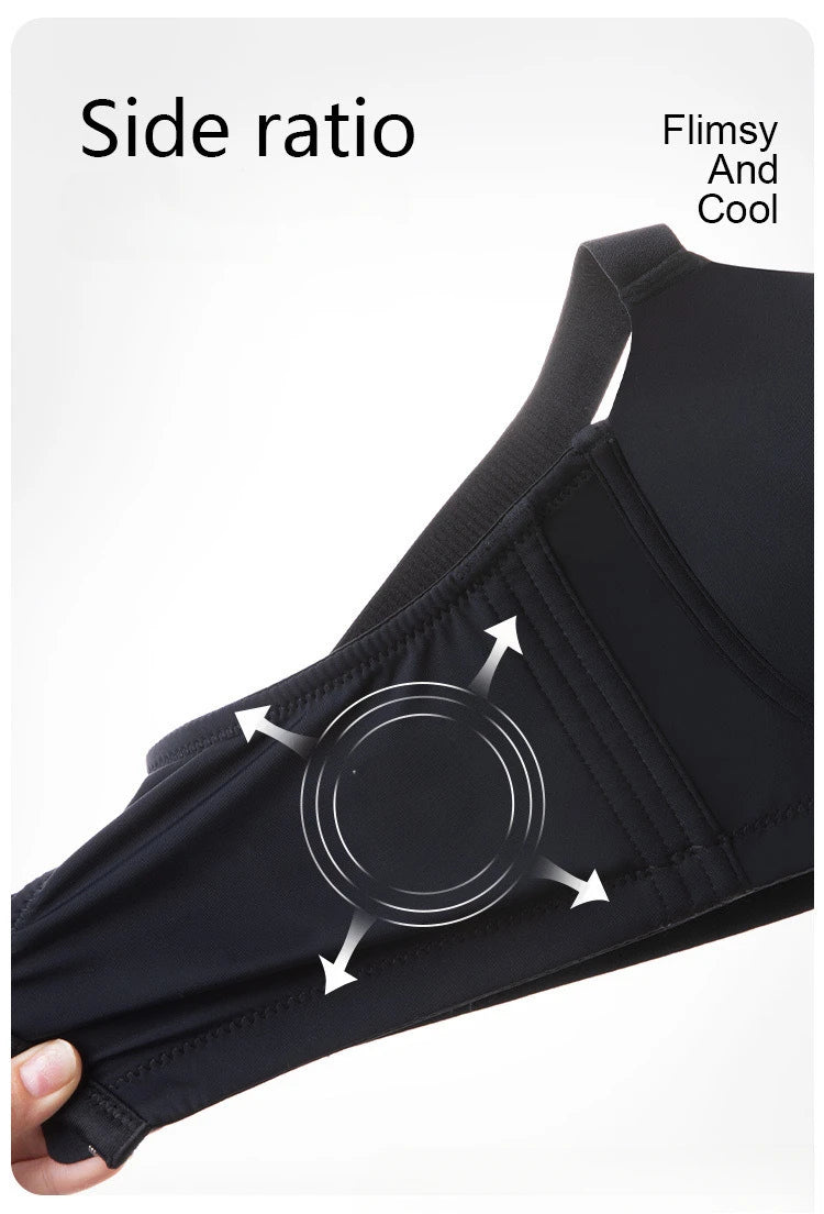 Large Size Seamless Lingerie for Women Thin and Sexy Bra Comfortable Top Up Push-up  Anti Sagging Sports Breast Collection Bras