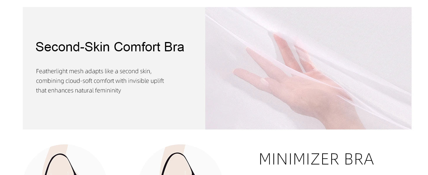 New Women Lace Bras Ultra Thin Mesh Hollow Out See Through Elastic Sexy Bra Adjusted Underwire Plus Size A B C D E F G H Cups