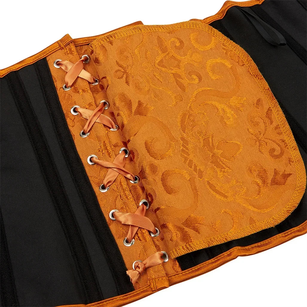 Women's Corset Underbust Floral Gothic Corsets Sexy Jacquard Bustiers Waist Trainer Bustier Woman Carnival Costume Plus Size