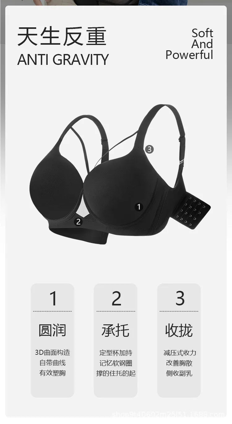 MeooLiisy Large Size D E Cup Seamless Underwear Women's Minimizer Thin Push Up Plunge Bras Lingerie Sexy de Femmes