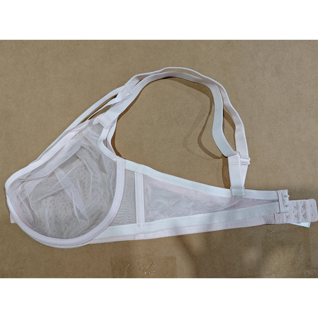 New Women Lace Bras Ultra Thin Mesh Hollow Out See Through Elastic Sexy Bra Adjusted Underwire Plus Size A B C D E F G H Cups