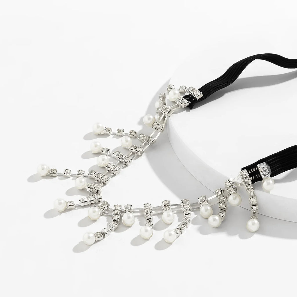 IngeSight.Z Bohemian Crystal Elastic Leg Thigh Chain for Women Sexy Multilayer Tassel Rhinestone Harness Adjustable Body Jewelry