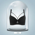 Plus Size Bra Women's Adjustable Thin Soft Steel Ring Push up Gathered Underwear Nylon Fabric 3/4 Cup Back Four Row Buckle