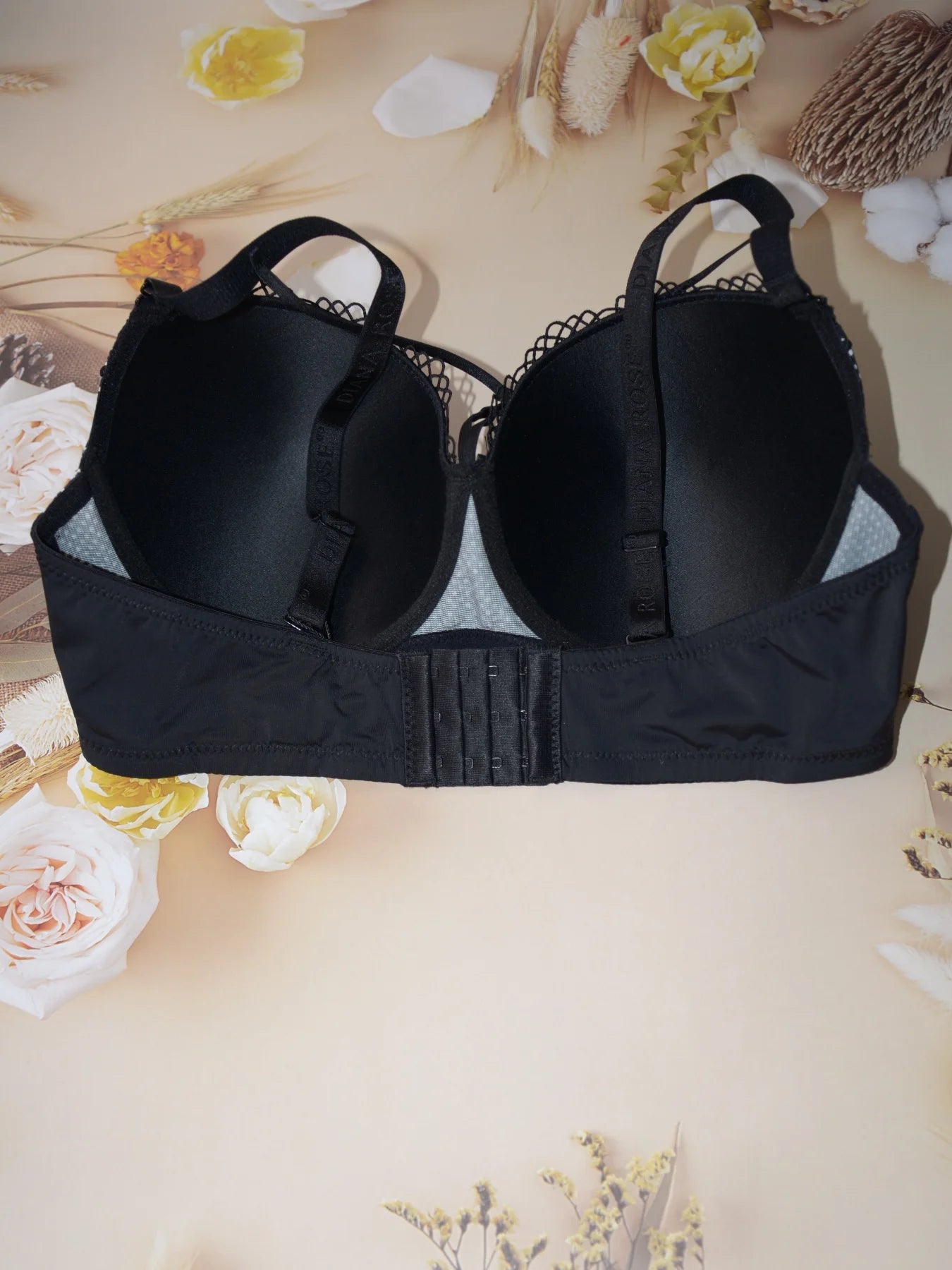 Diana Rose Sexy gathered support with underwire women's underwear polka dot print thin mold cup D cup bra