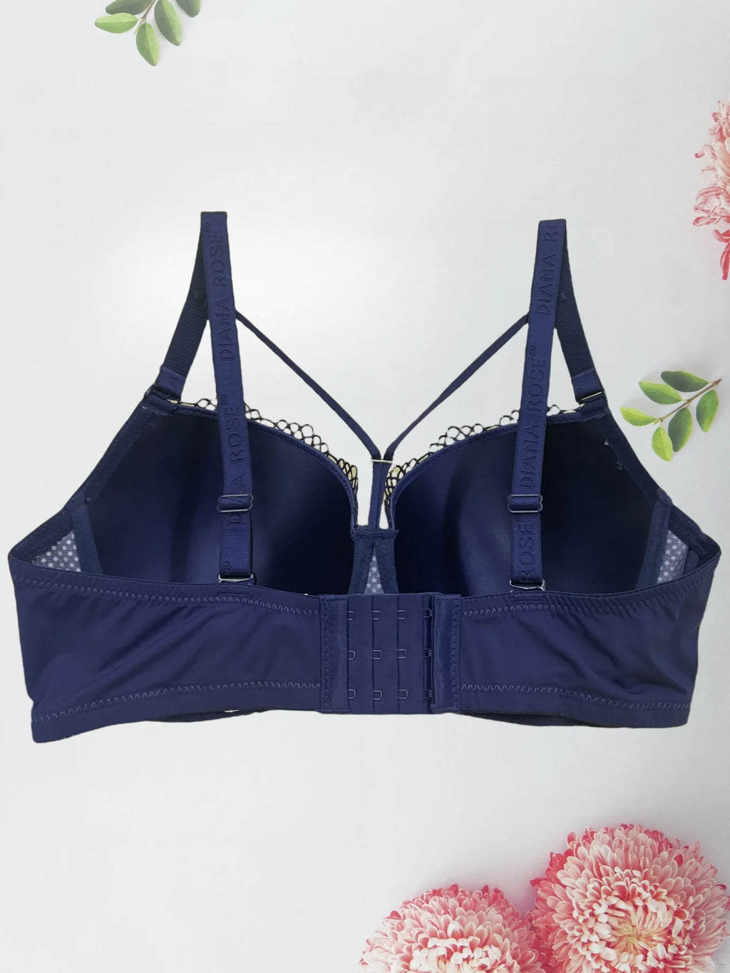 Diana Rose Sexy gathered support with underwire women's underwear polka dot print thin mold cup D cup bra