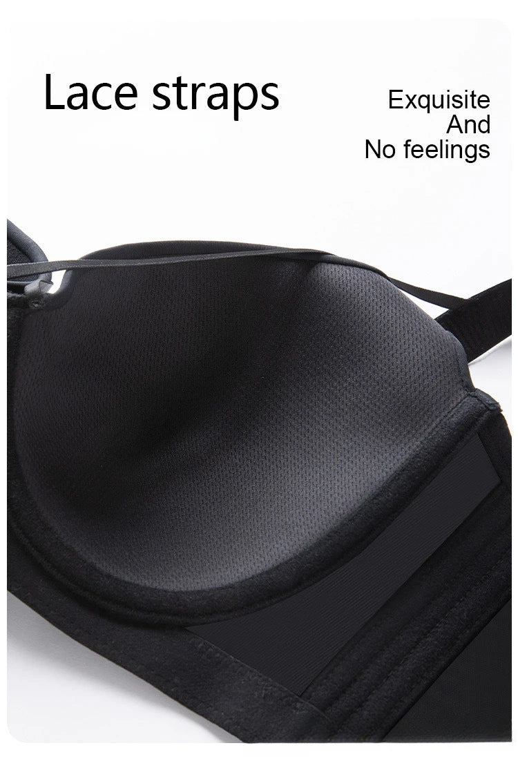 Large Size Seamless Lingerie for Women Thin and Sexy Bra Comfortable Top Up Push-up  Anti Sagging Sports Breast Collection Bras